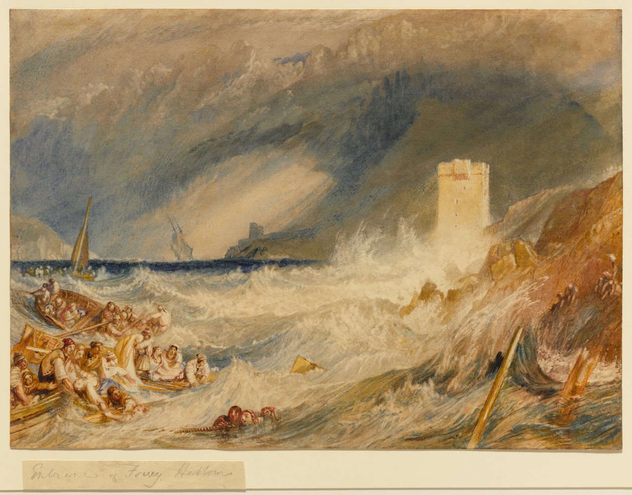 Entrada do porto de Fowey, Cornualha de Joseph Mallord William Turner