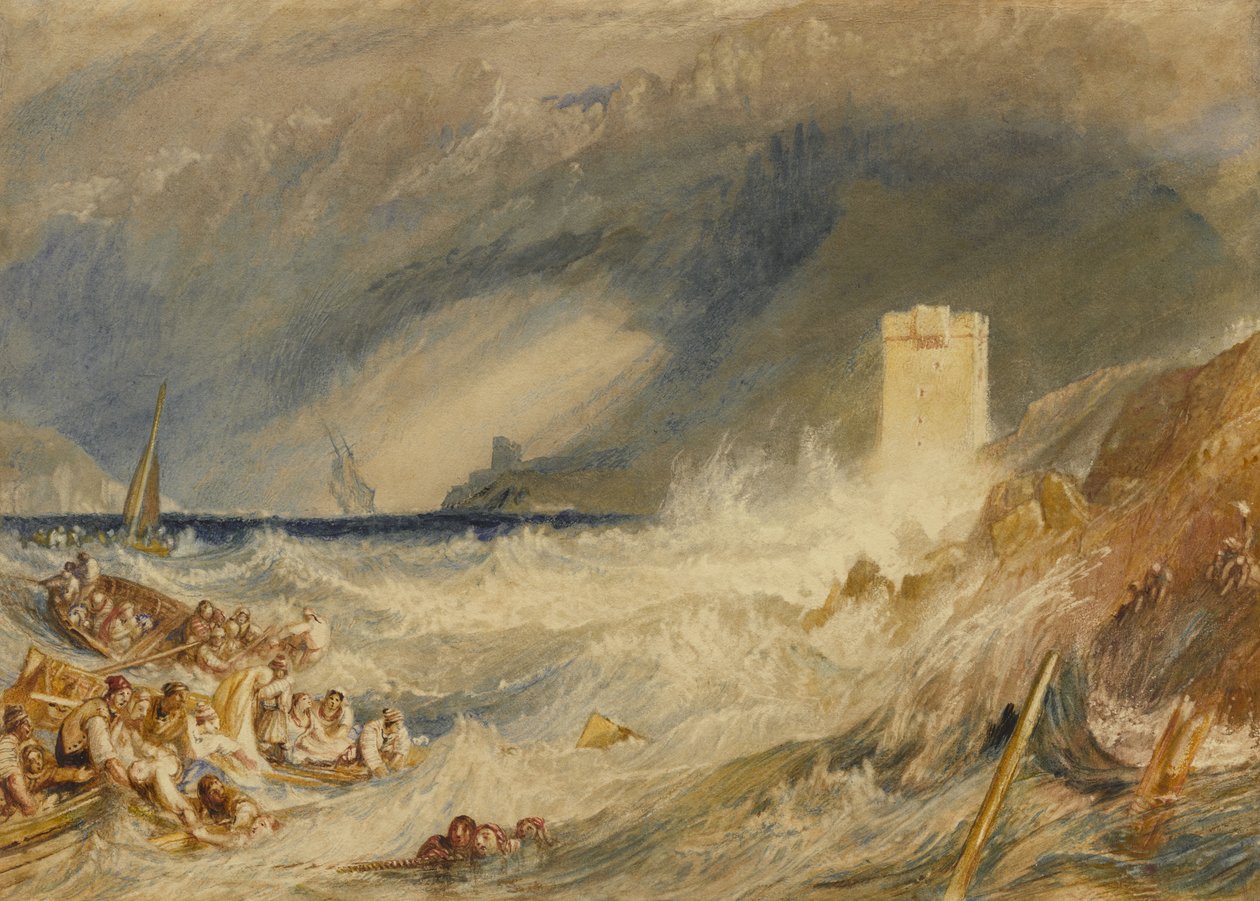 Entrada para o porto de Fowey, Cornualha, c.1827 de Joseph Mallord William Turner