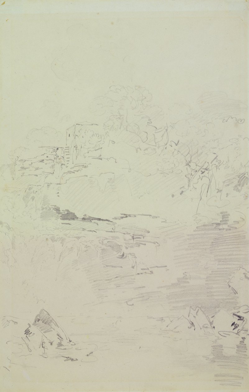 Falls of the Clyde, c.1801 (lápis sobre papel) de Joseph Mallord William Turner