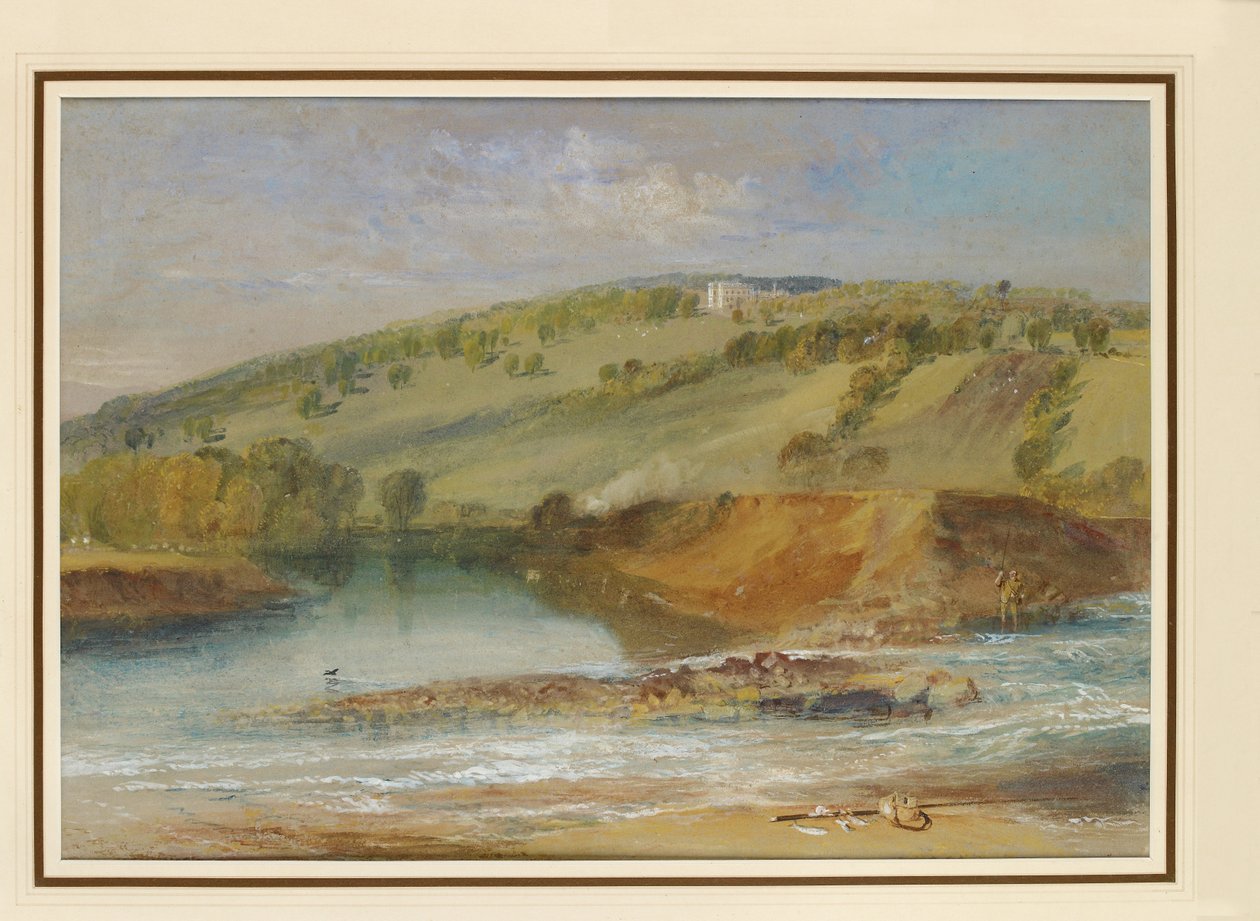 Farnley Hall, a partir da junção do Wharfe e do Washburn de Joseph Mallord William Turner