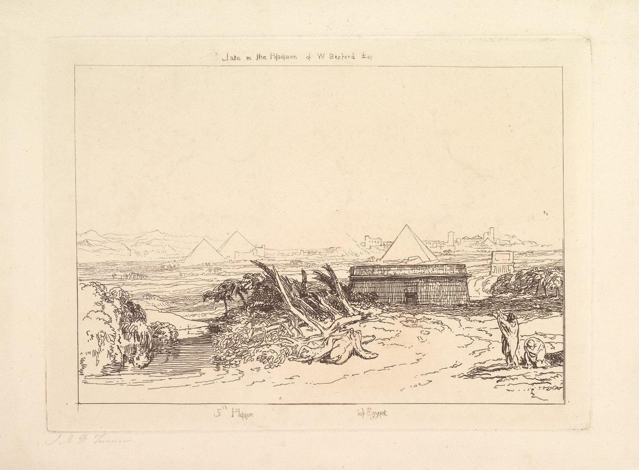 Quinta Praga do Egito Liber Studiorum, parte III, chapa 16, 1808. de Joseph Mallord William Turner