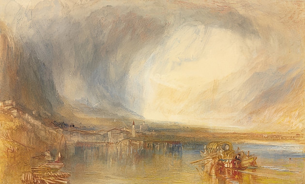Flüelen do Lago Lucerna. 1845 de Joseph Mallord William Turner