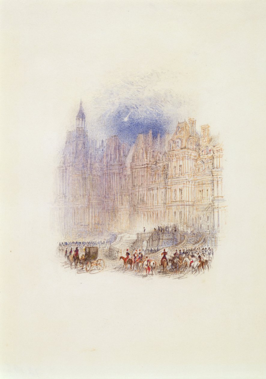 Fontainebleau: A Partida de Napoleão de Joseph Mallord William Turner
