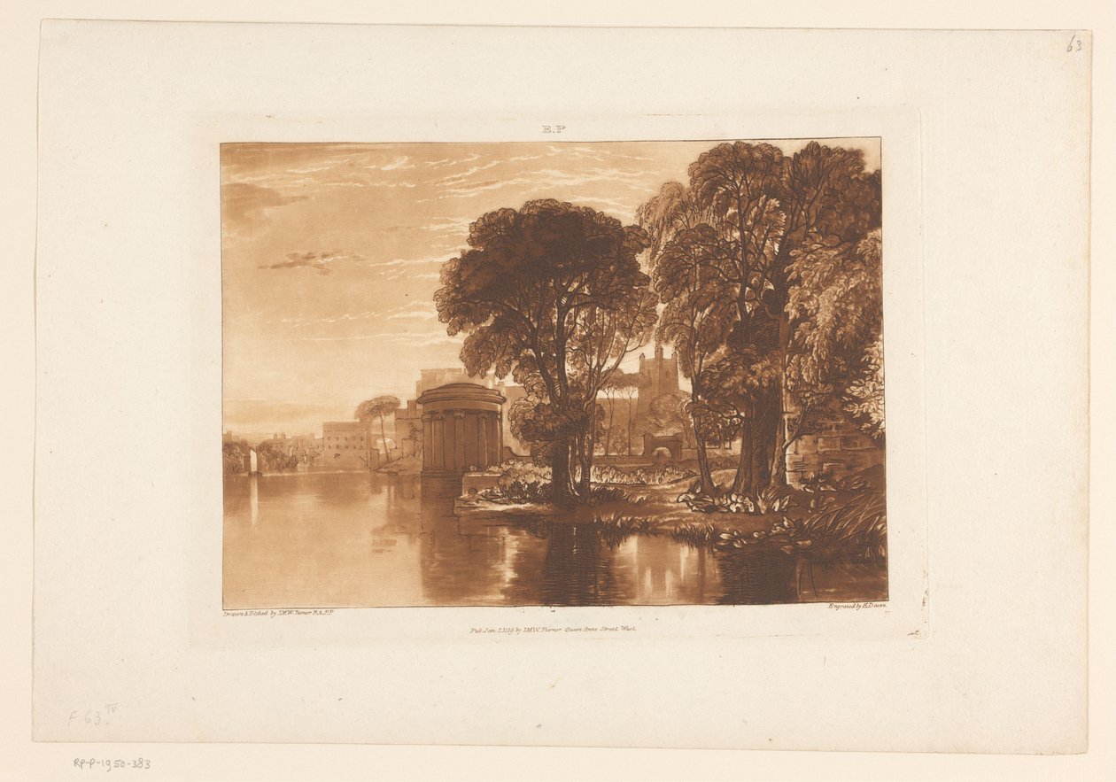 Vista de Isleworth a partir do Tamisa
Isleworth
Estudos paisagísticos (título da série)
Liber Studiorum (título da série) de Joseph Mallord William Turner