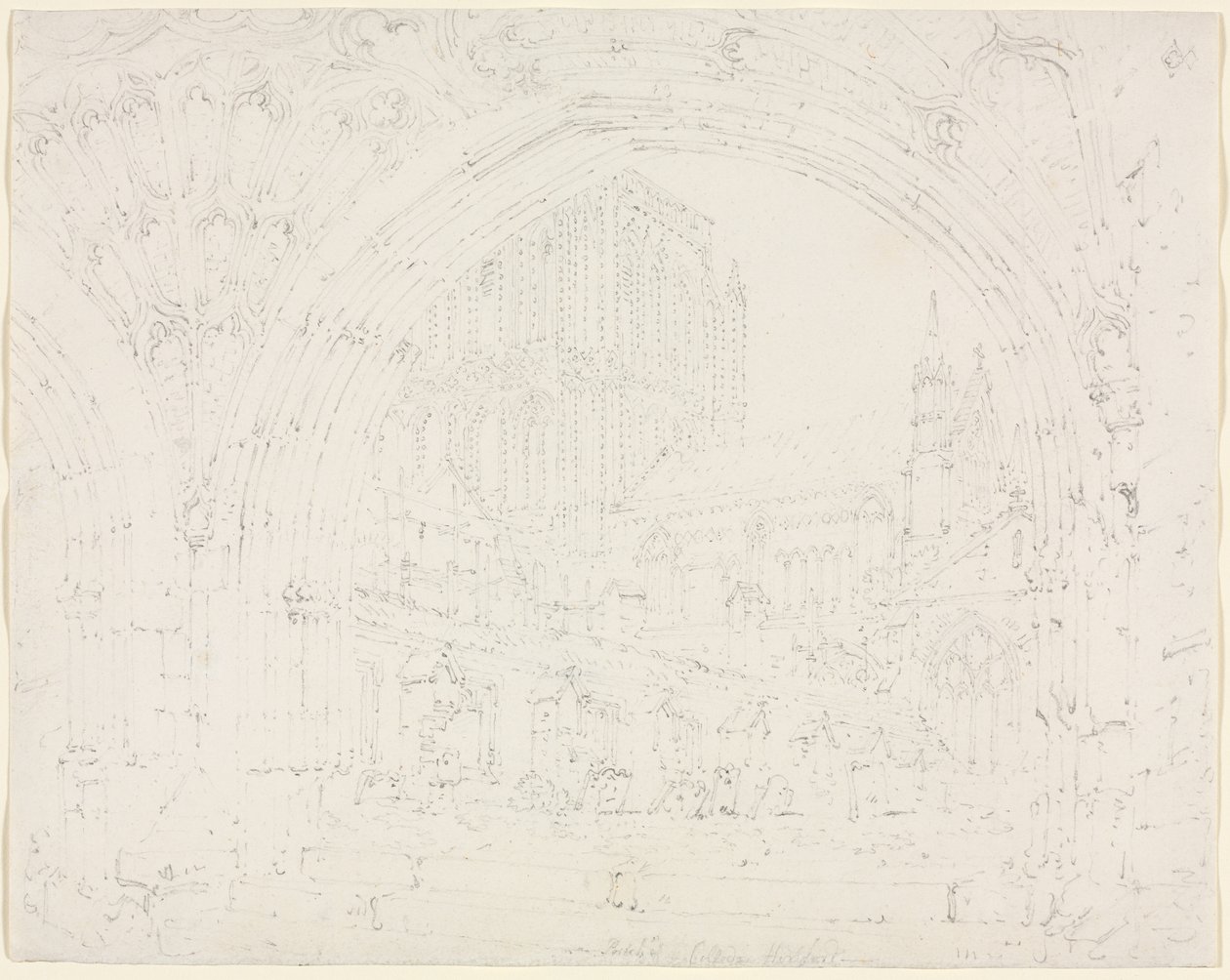 Catedral de Hereford, c. 1793 de Joseph Mallord William Turner