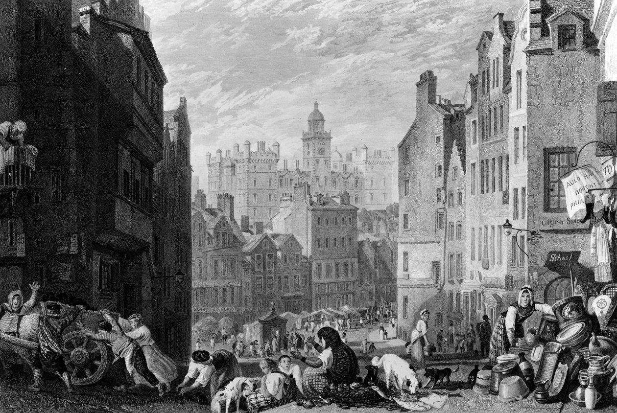 Hospital de Heriot, Edimburgo, gravado por Henry Le Keux, 1822 de Joseph Mallord William Turner