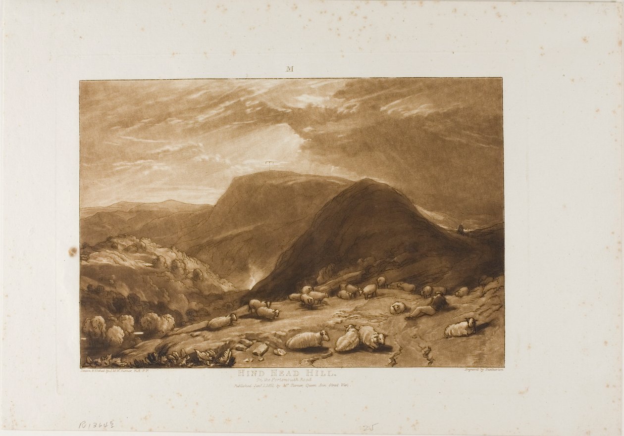 Hind Head Hill, placa 25 do Liber Studiorum de Joseph Mallord William Turner
