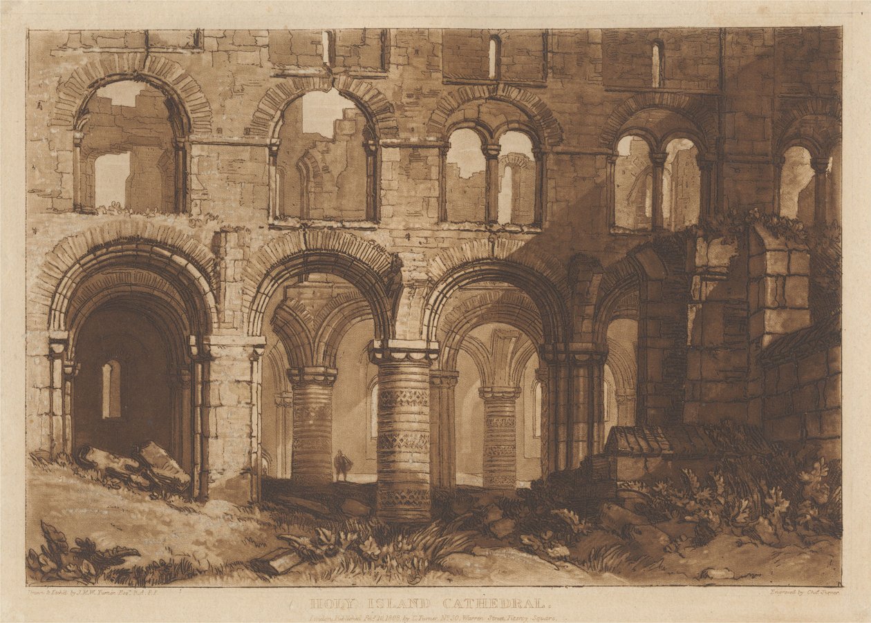 Catedral de Holy Island de Joseph Mallord William Turner