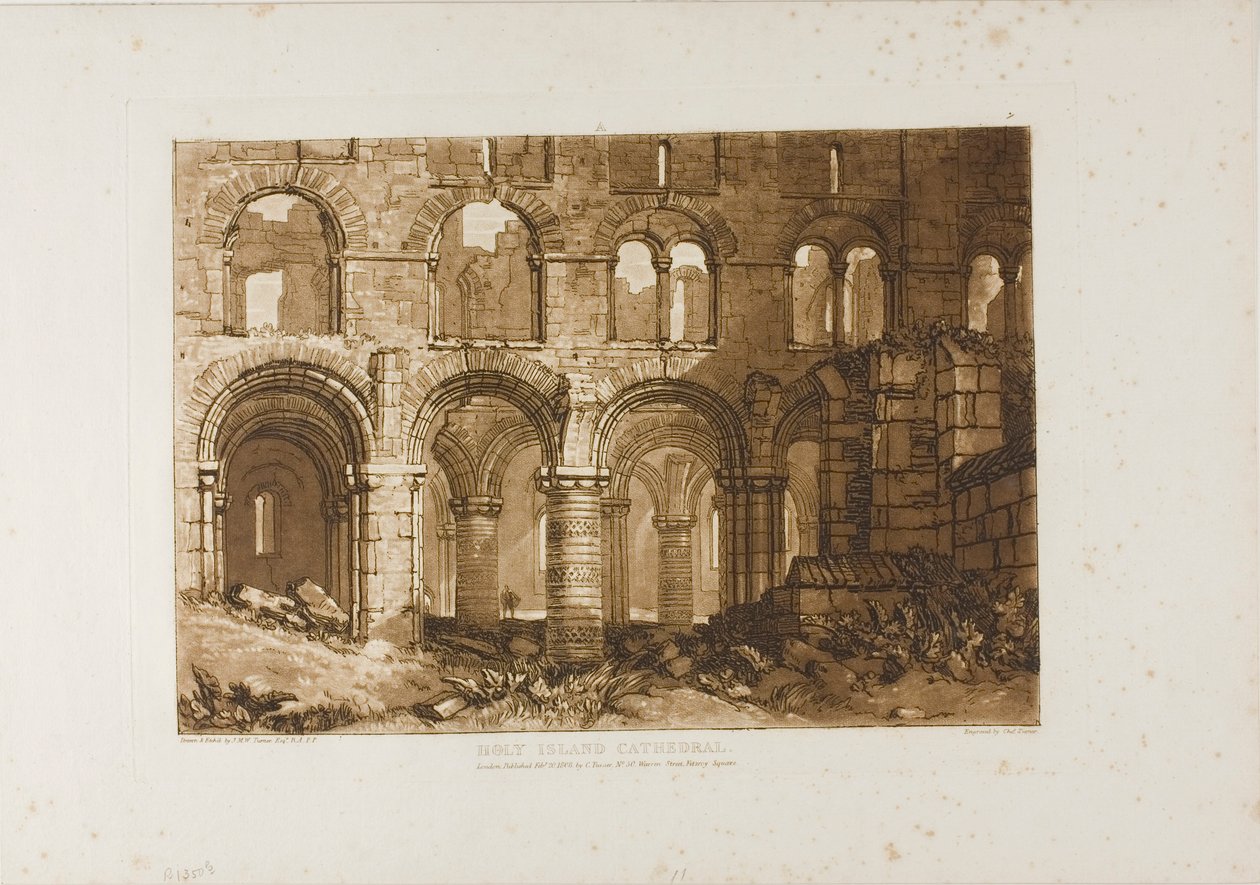 Catedral da Ilha Sagrada, placa 11 do Liber Studiorum de Joseph Mallord William Turner