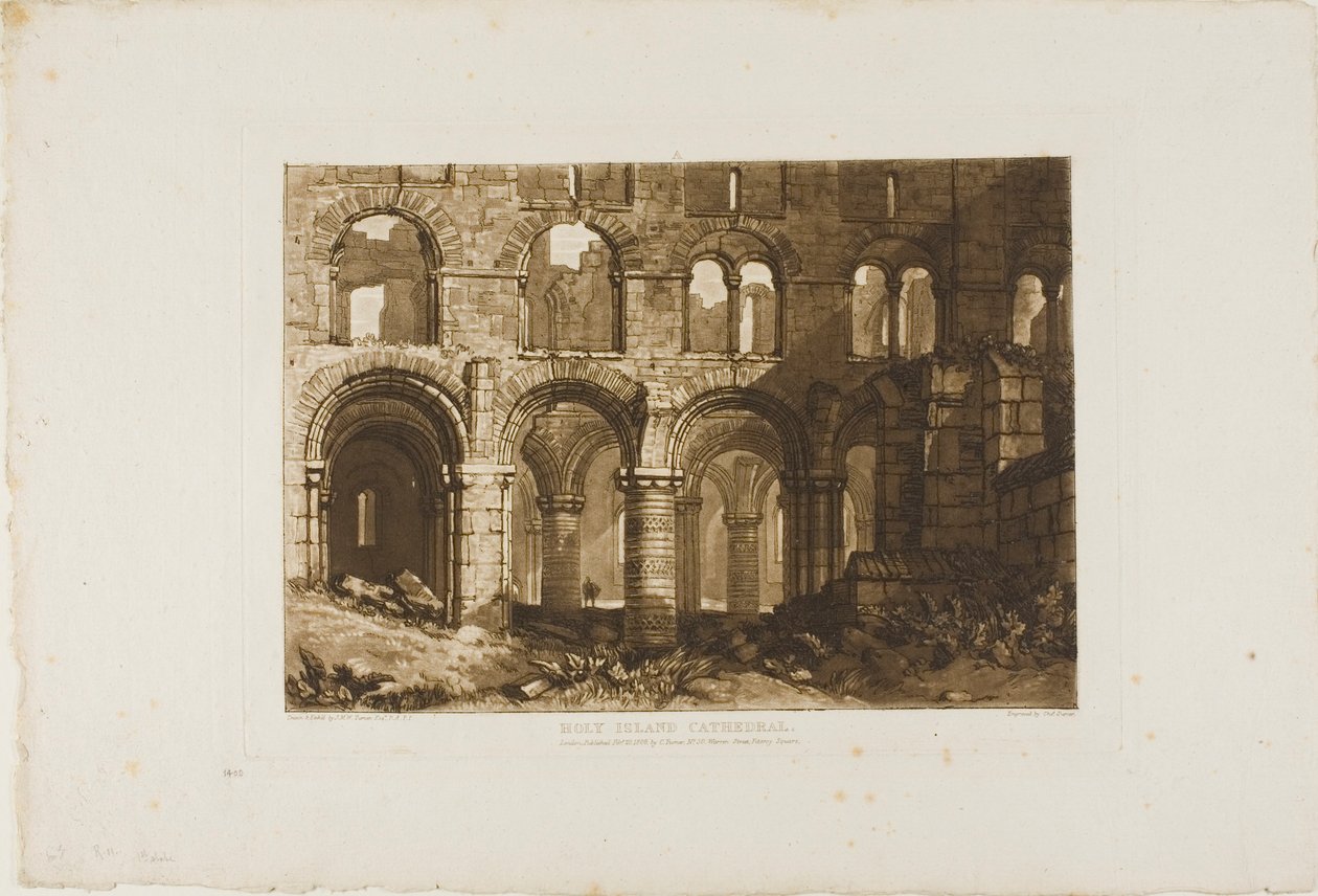 Catedral da Ilha Sagrada, placa 11 do Liber Studiorum de Joseph Mallord William Turner