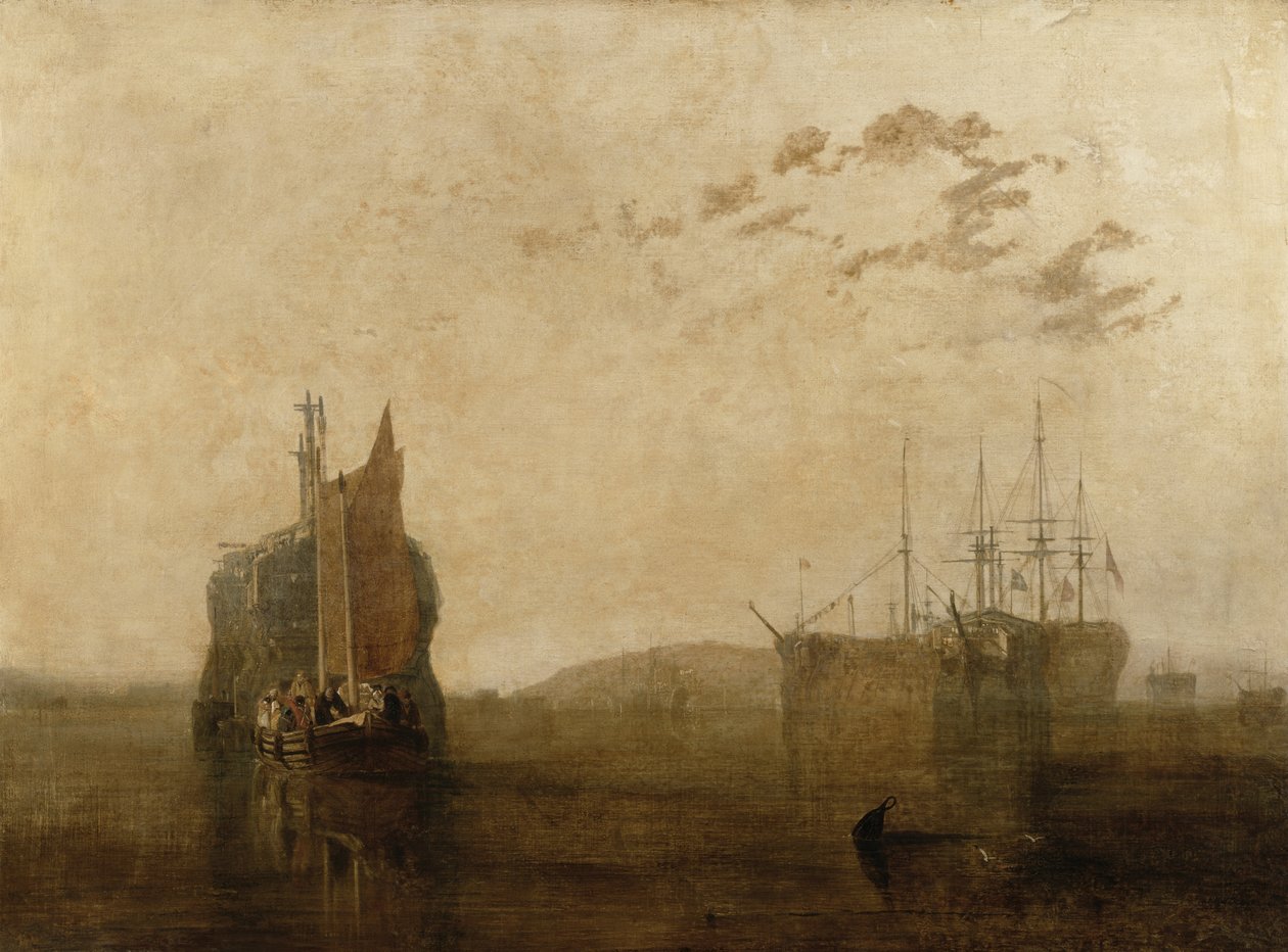 Hulks no Tamar, c.1812 de Joseph Mallord William Turner