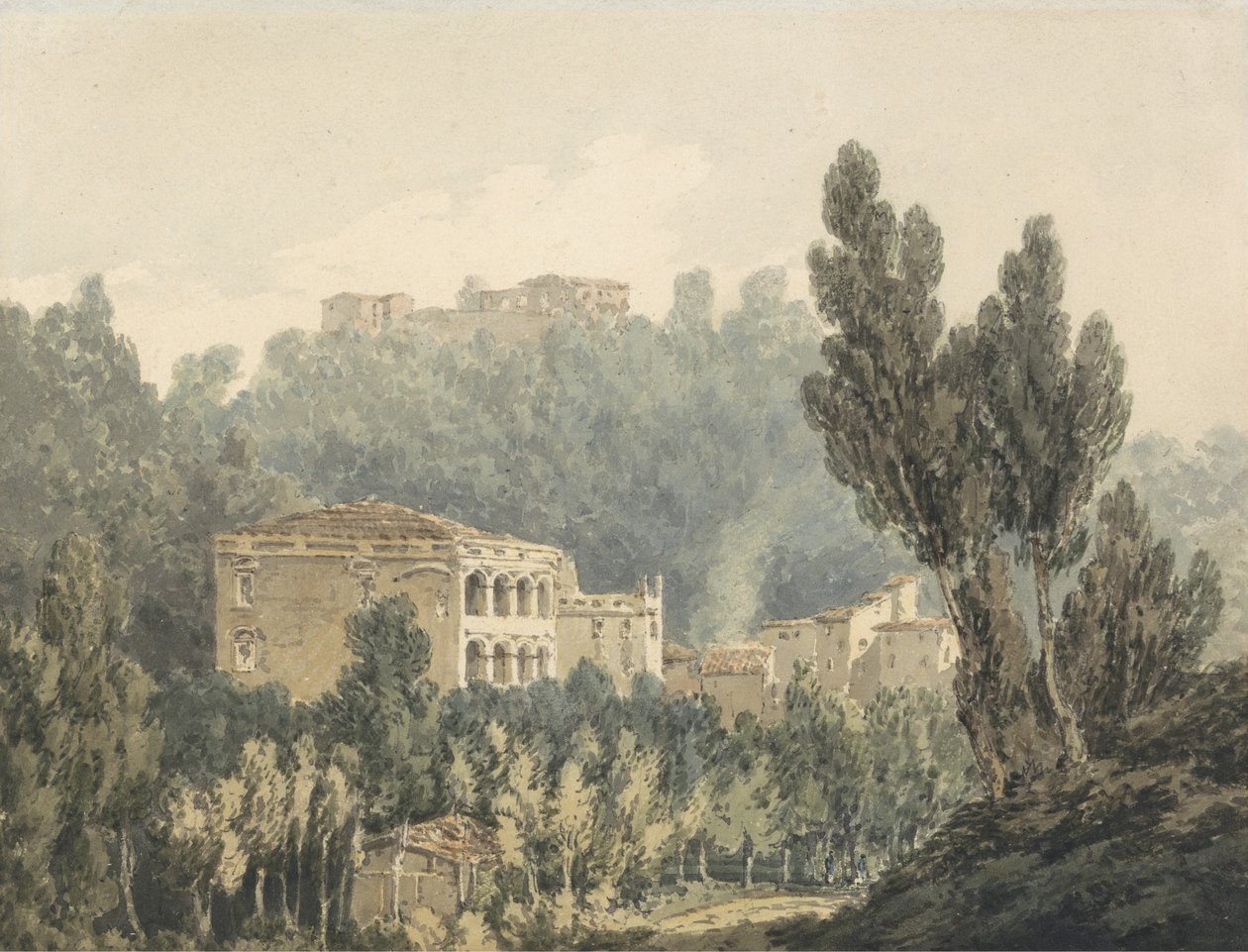 No Vale perto de Vietri, c.1794 (w - c sobre grafite no papel) de Joseph Mallord William Turner