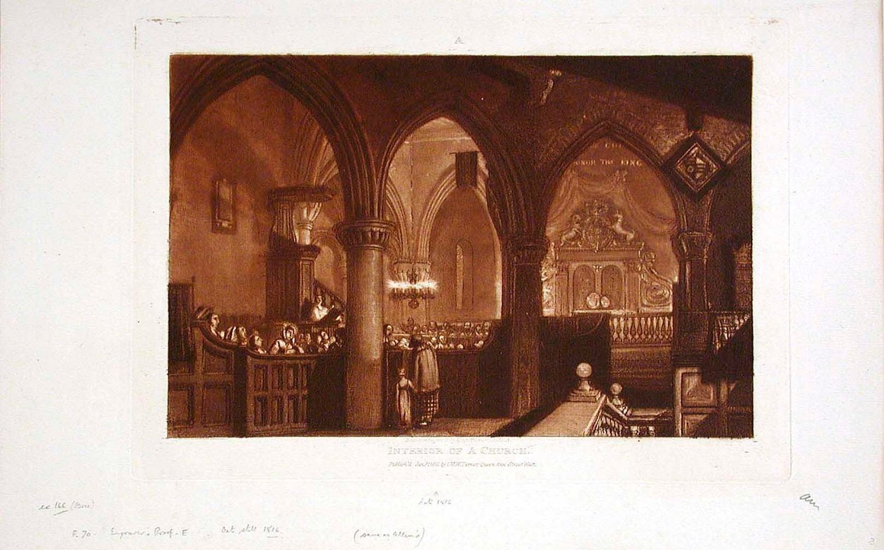 Interior de uma igreja de Joseph Mallord William Turner