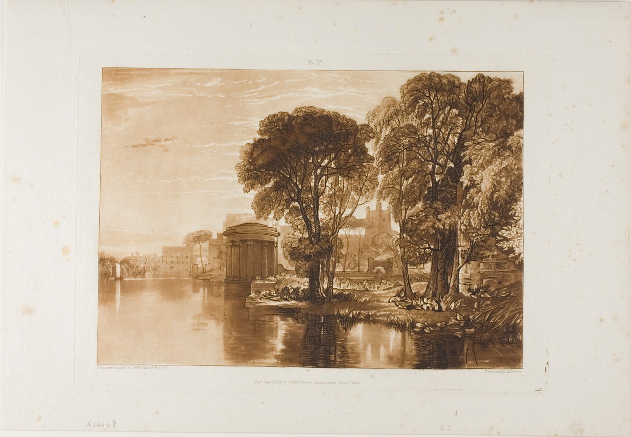 Isleworth, placa 63 do Liber Studiorum de Joseph Mallord William Turner