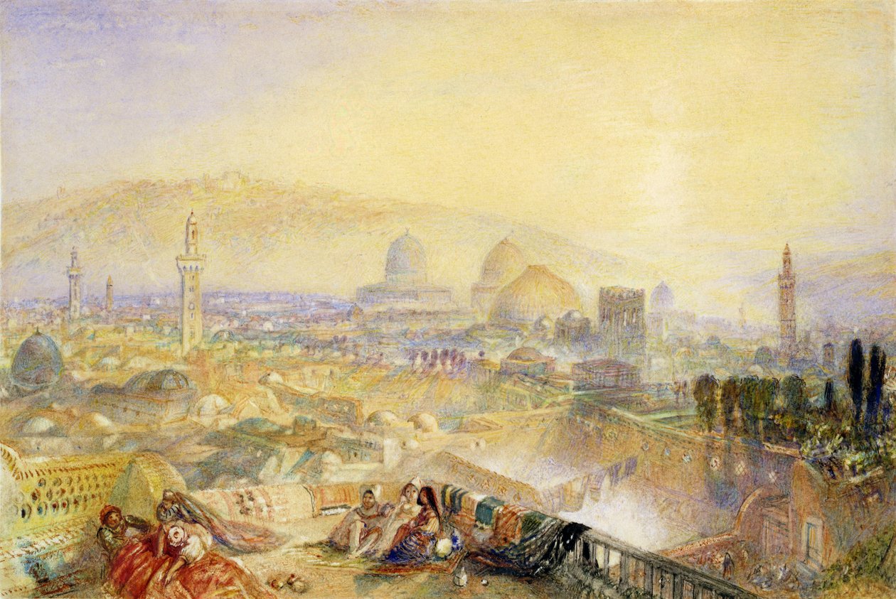 Jerusalém do convento latino (wc no papel) de Joseph Mallord William Turner