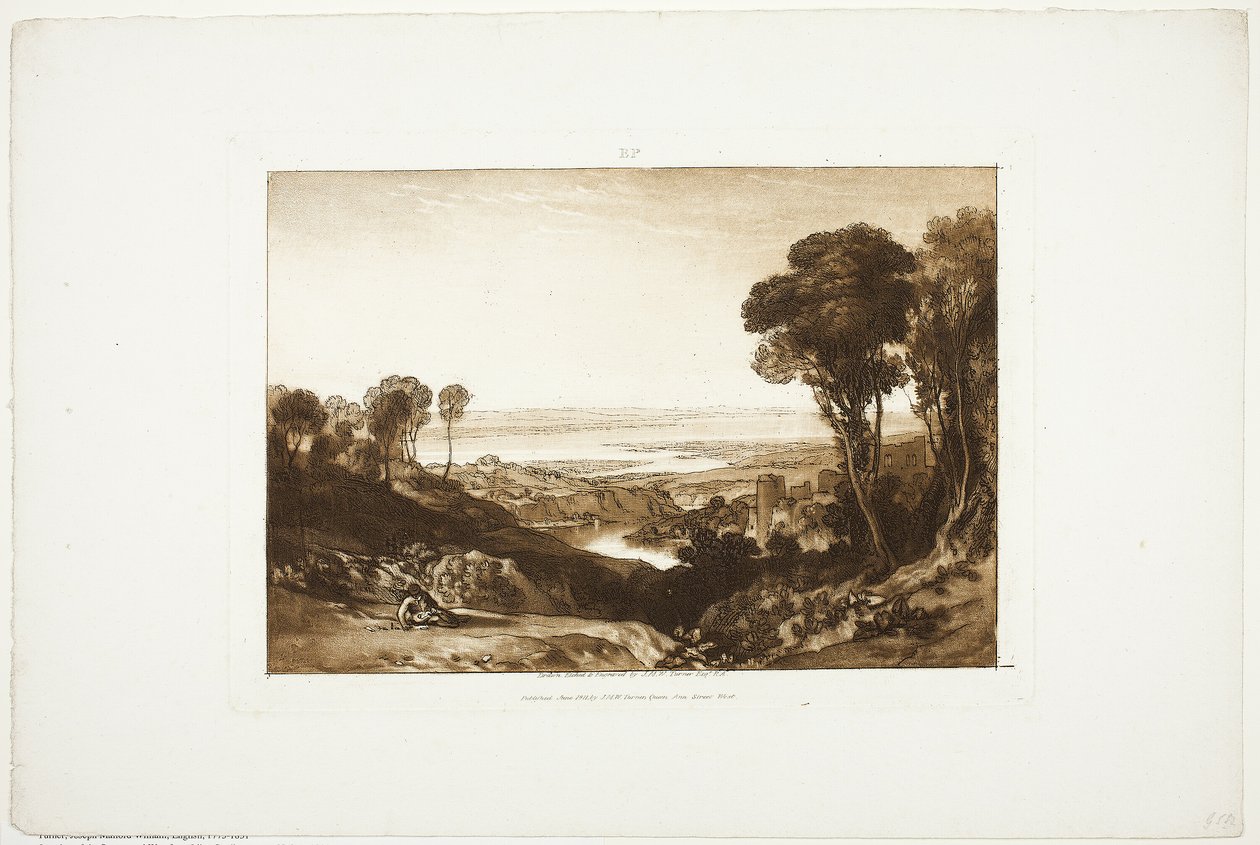Junção do Severn e Wye, de Liber Studiorum, no. 28 de Joseph Mallord William Turner