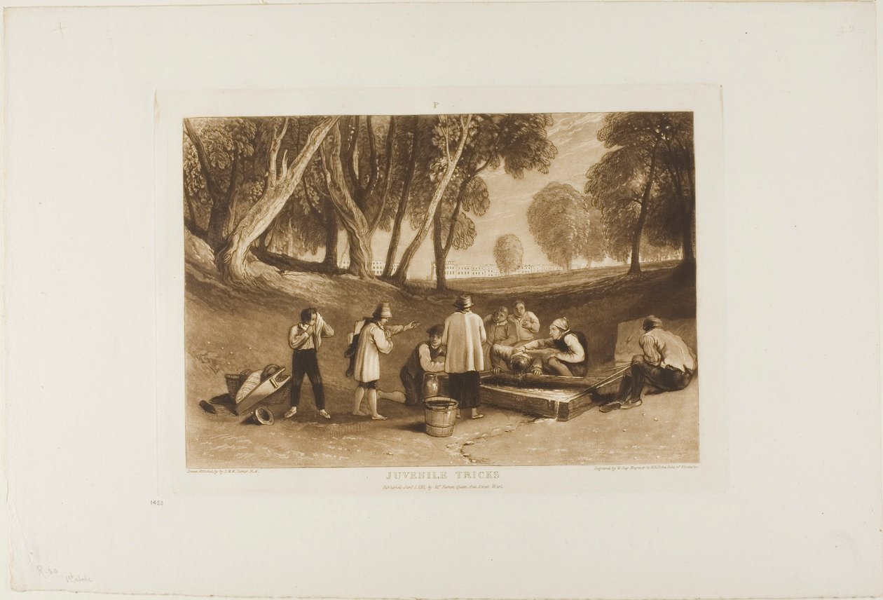 Truques Juvenis, placa 22 do Livro de Estudos de Joseph Mallord William Turner