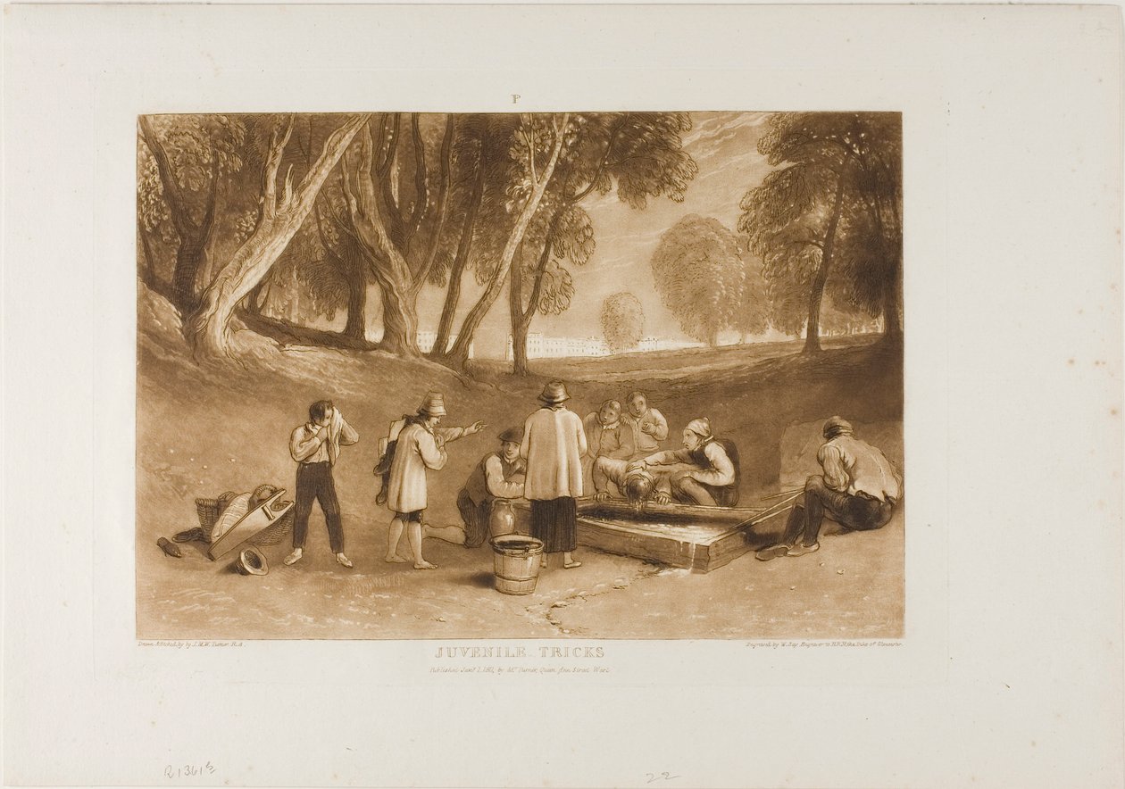 Truques Juvenis, placa 22 do Livro de Estudos de Joseph Mallord William Turner