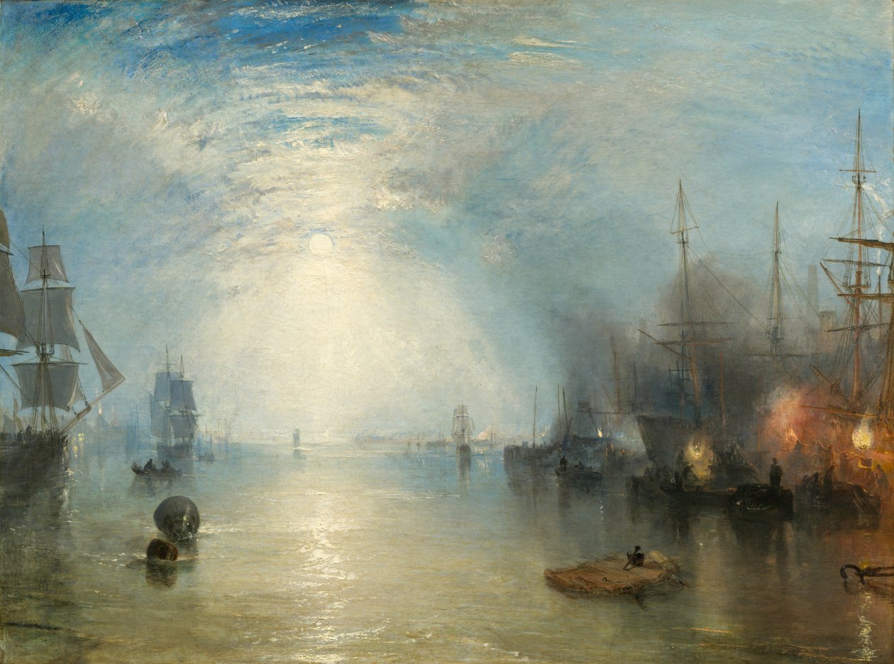 Keelmen levantando carvão ao luar de Joseph Mallord William Turner
