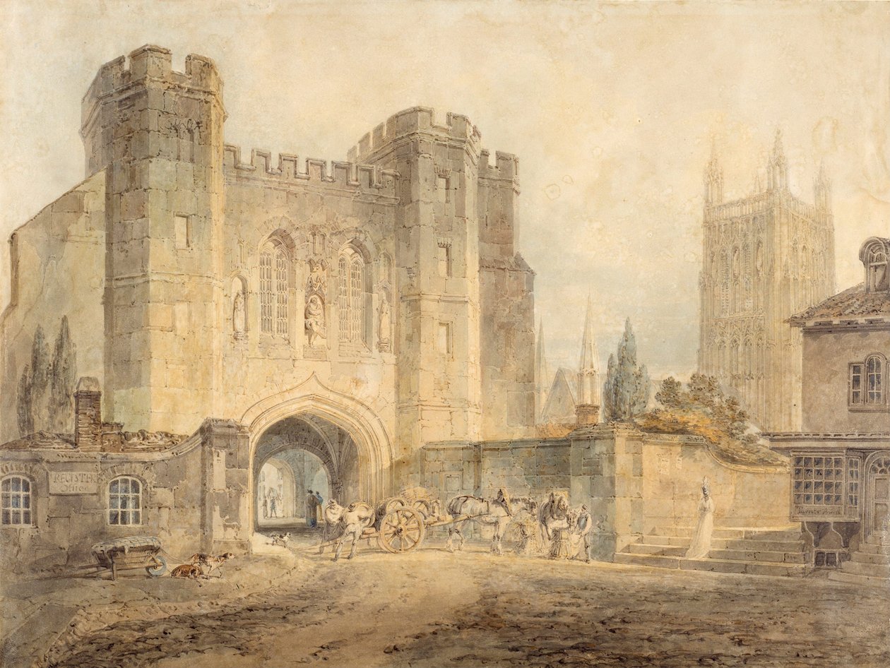 Portão do Rei Edgar, Worcester de Joseph Mallord William Turner