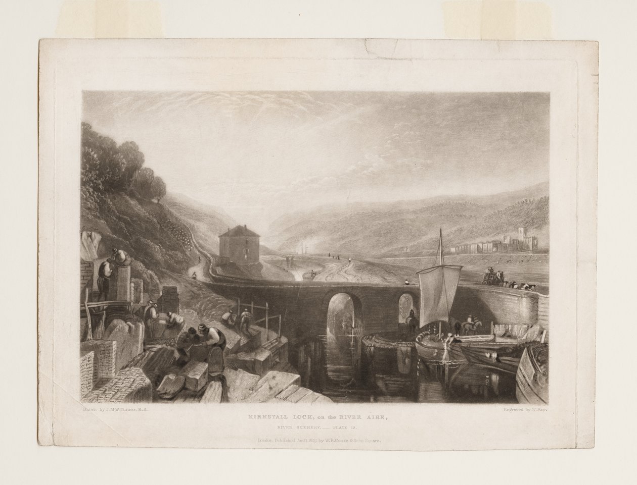 Eclusa Kirkstall no Rio Aire de Joseph Mallord William Turner