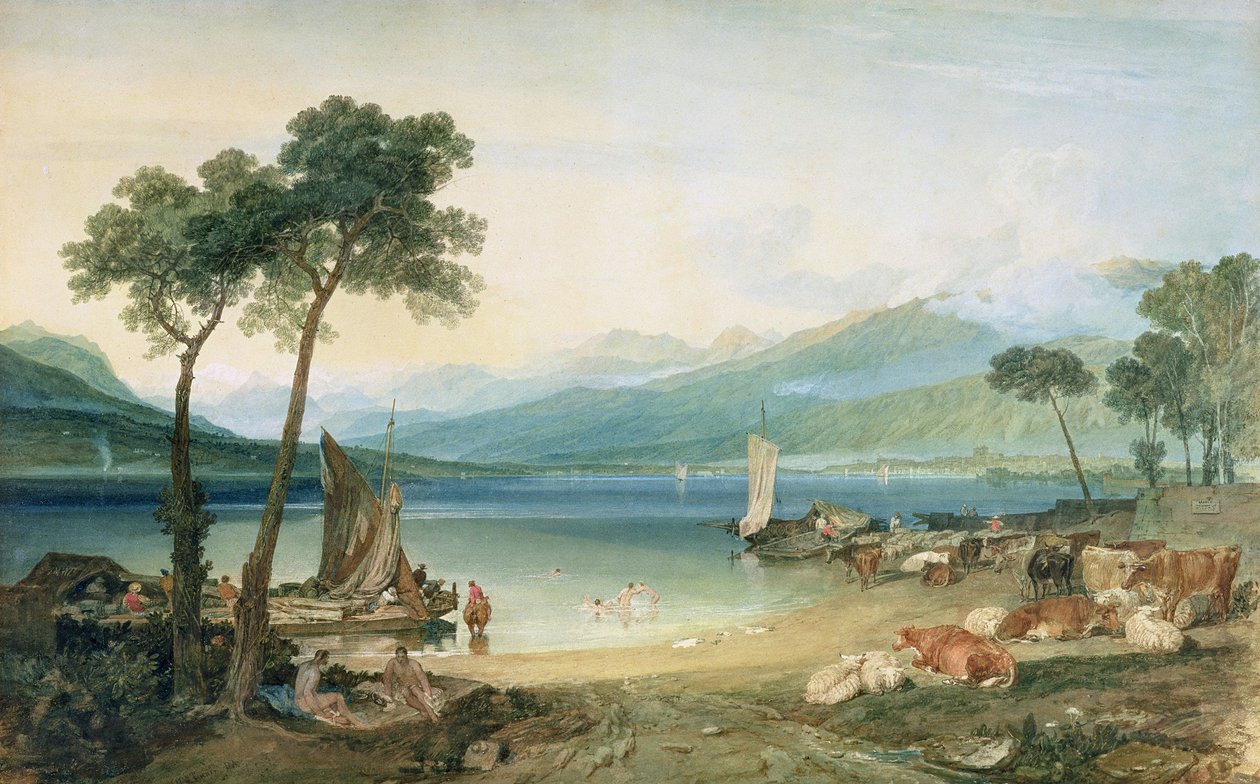Lago de Genebra e Mont Blanc de Joseph Mallord William Turner