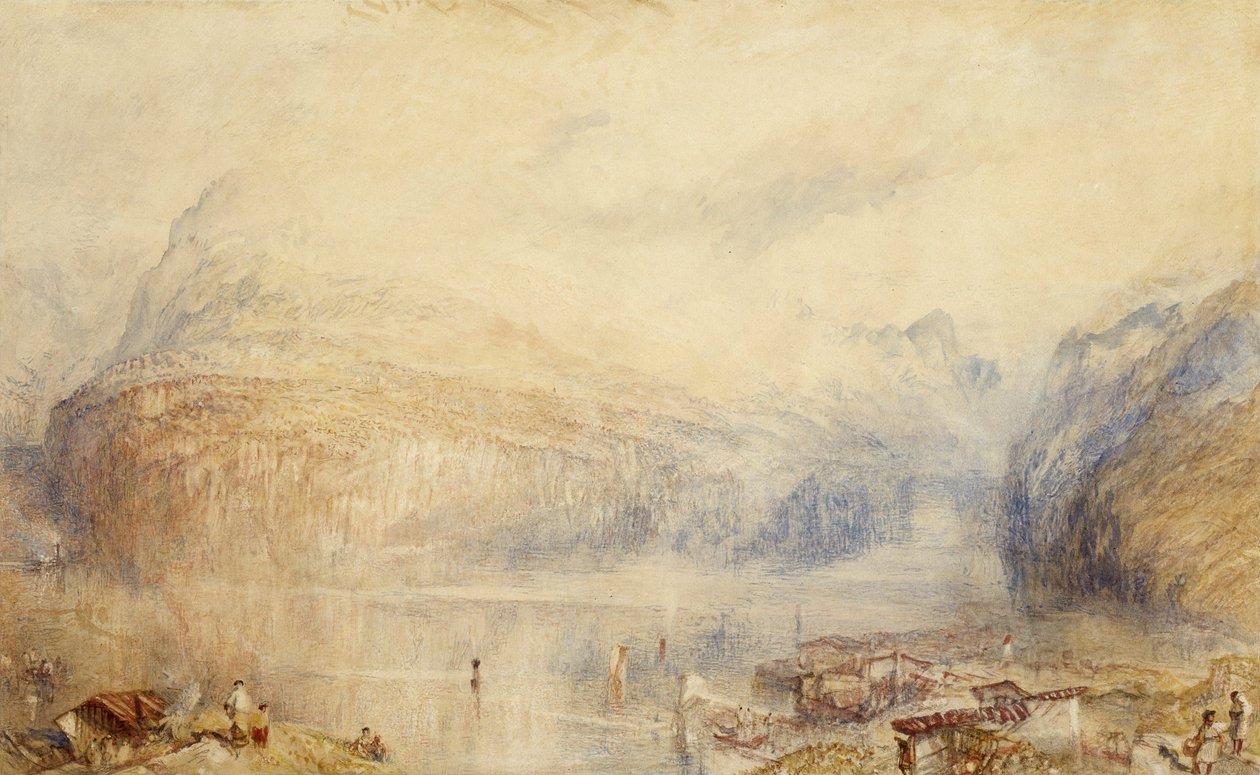 Lago de Lucerna visto de Brunnen de Joseph Mallord William Turner
