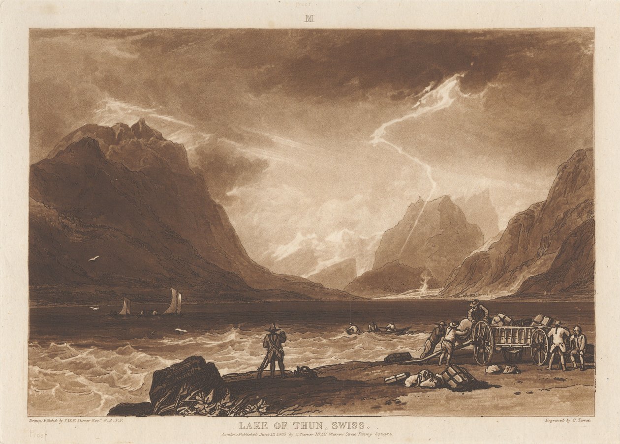 Lago de Thun, Suíça de Joseph Mallord William Turner