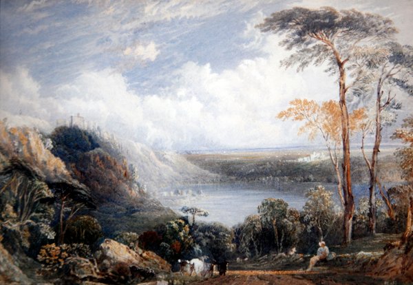 Paisagem (aguarela e corpóreos sobre papel) de Joseph Mallord William Turner