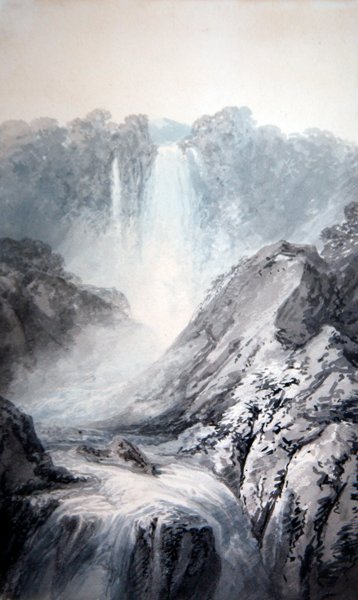 Paisagem (aguarela e corpóreos sobre papel) de Joseph Mallord William Turner