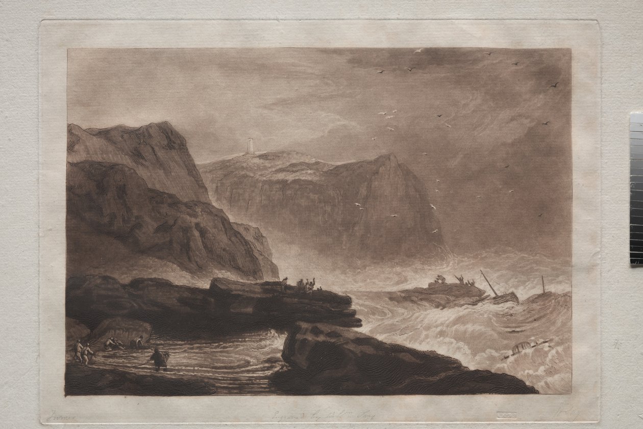 Liber Studiorum: Costa de Yorkshire, perto de Whitby, c.1807-19 de Joseph Mallord William Turner