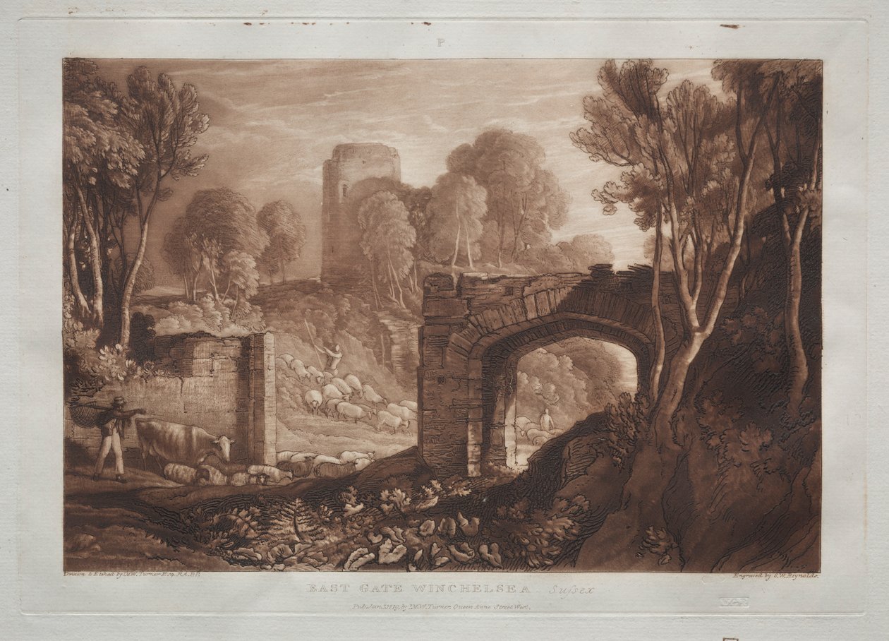 Estudos são livres, East Gate, Winchelsea, Sussex. de Joseph Mallord William Turner