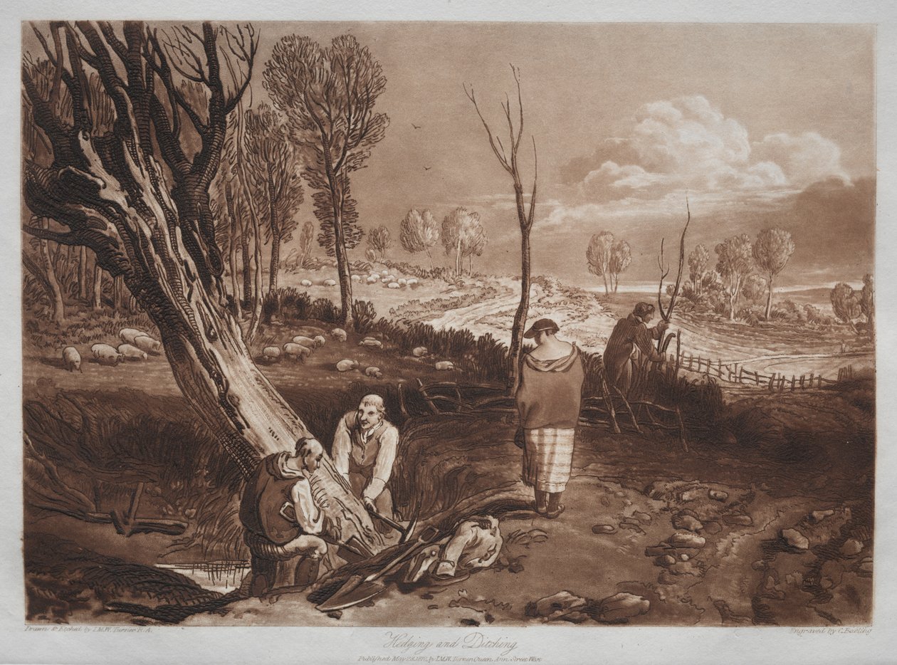 Liber Studiorum: Hedging e Ditching de Joseph Mallord William Turner