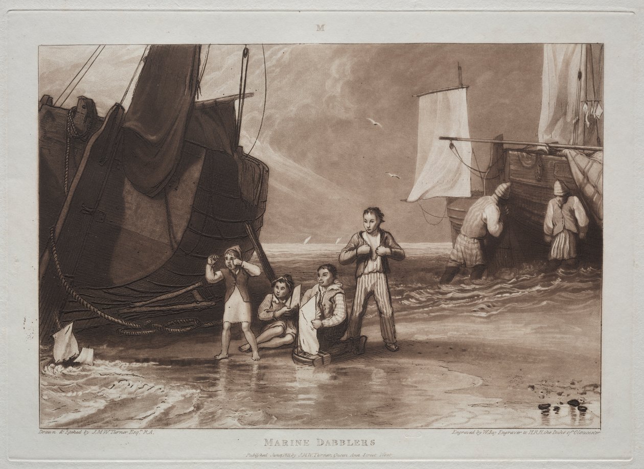 Livro de Estudo: Marinheiros Dabblers de Joseph Mallord William Turner