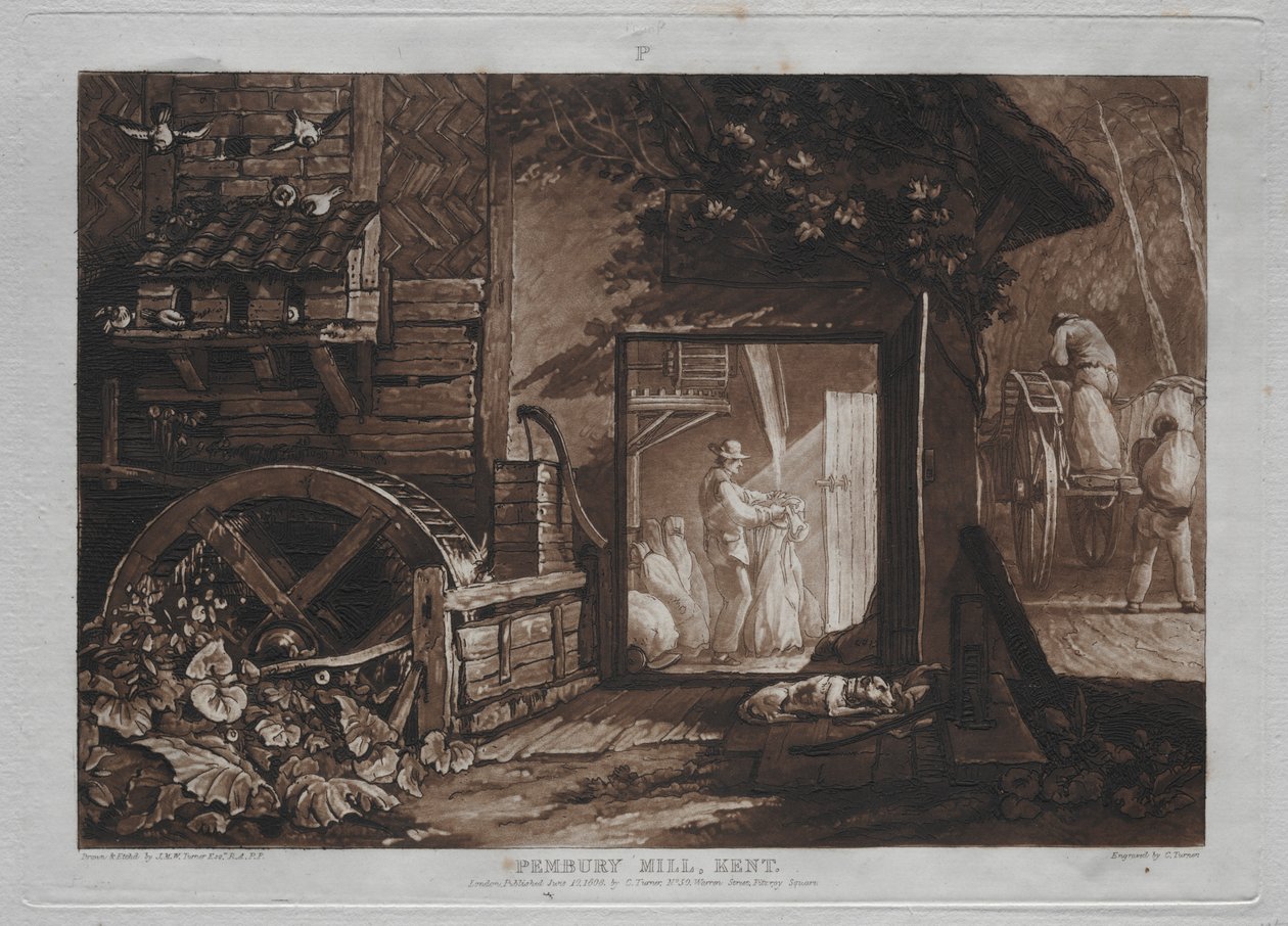 Liber Studiorum: Pembury Mill, Kent de Joseph Mallord William Turner