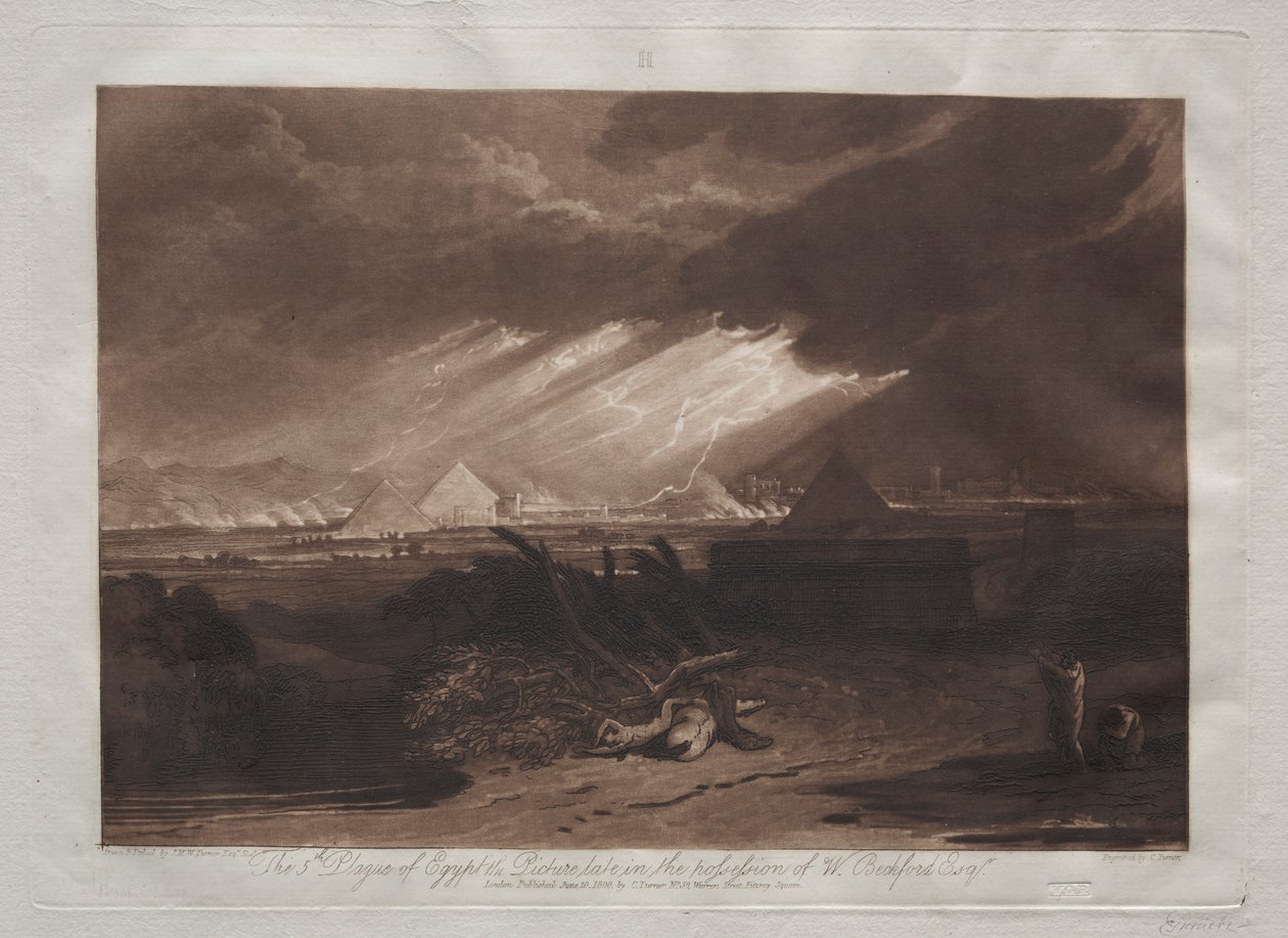 Liber Studiorum: A Quinta Praga do Egito. de Joseph Mallord William Turner