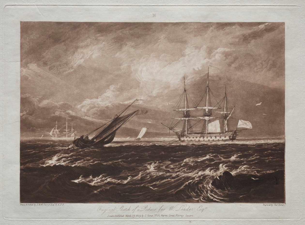 Liber Studiorum: The Leader Sea-piece de Joseph Mallord William Turner