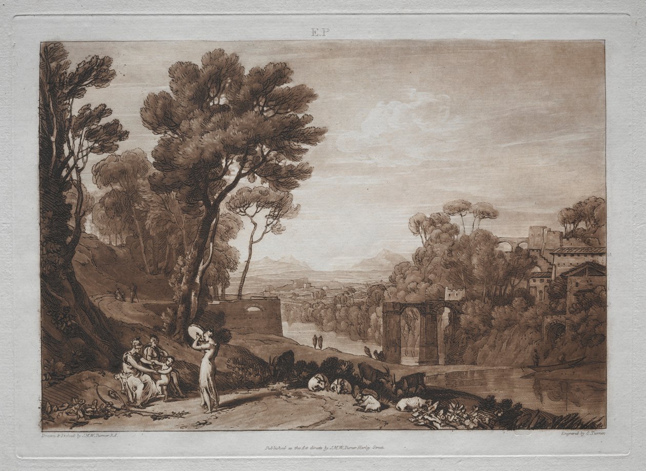 Liber Studiorum: A mulher e o pandeiro. de Joseph Mallord William Turner