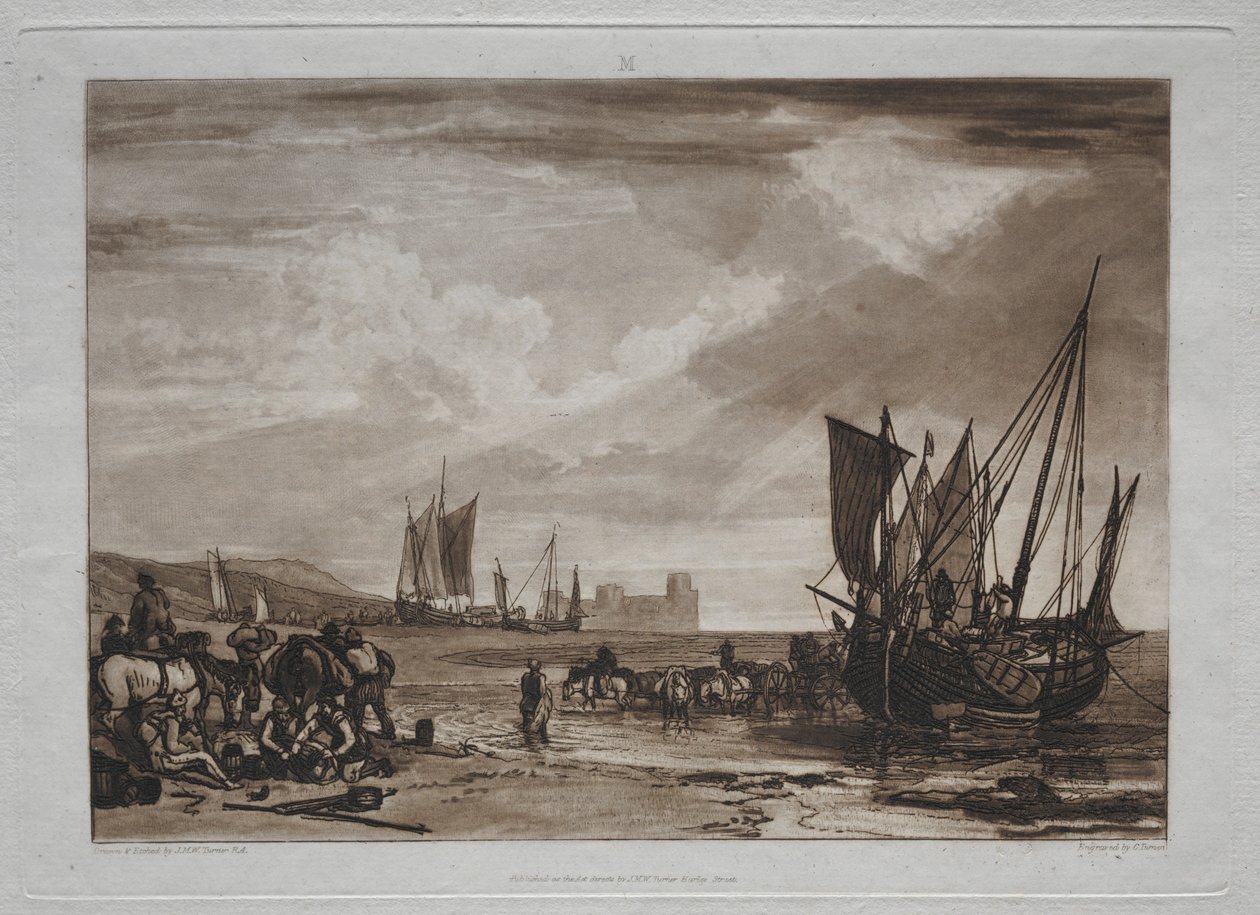Livro de Estudo: Desembarque de Embarcações de Joseph Mallord William Turner