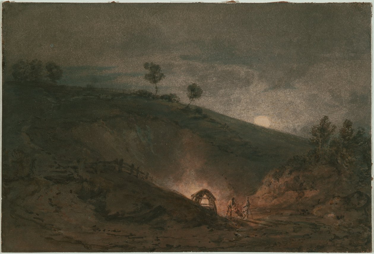 Lime Kiln by Moonlight de Joseph Mallord William Turner