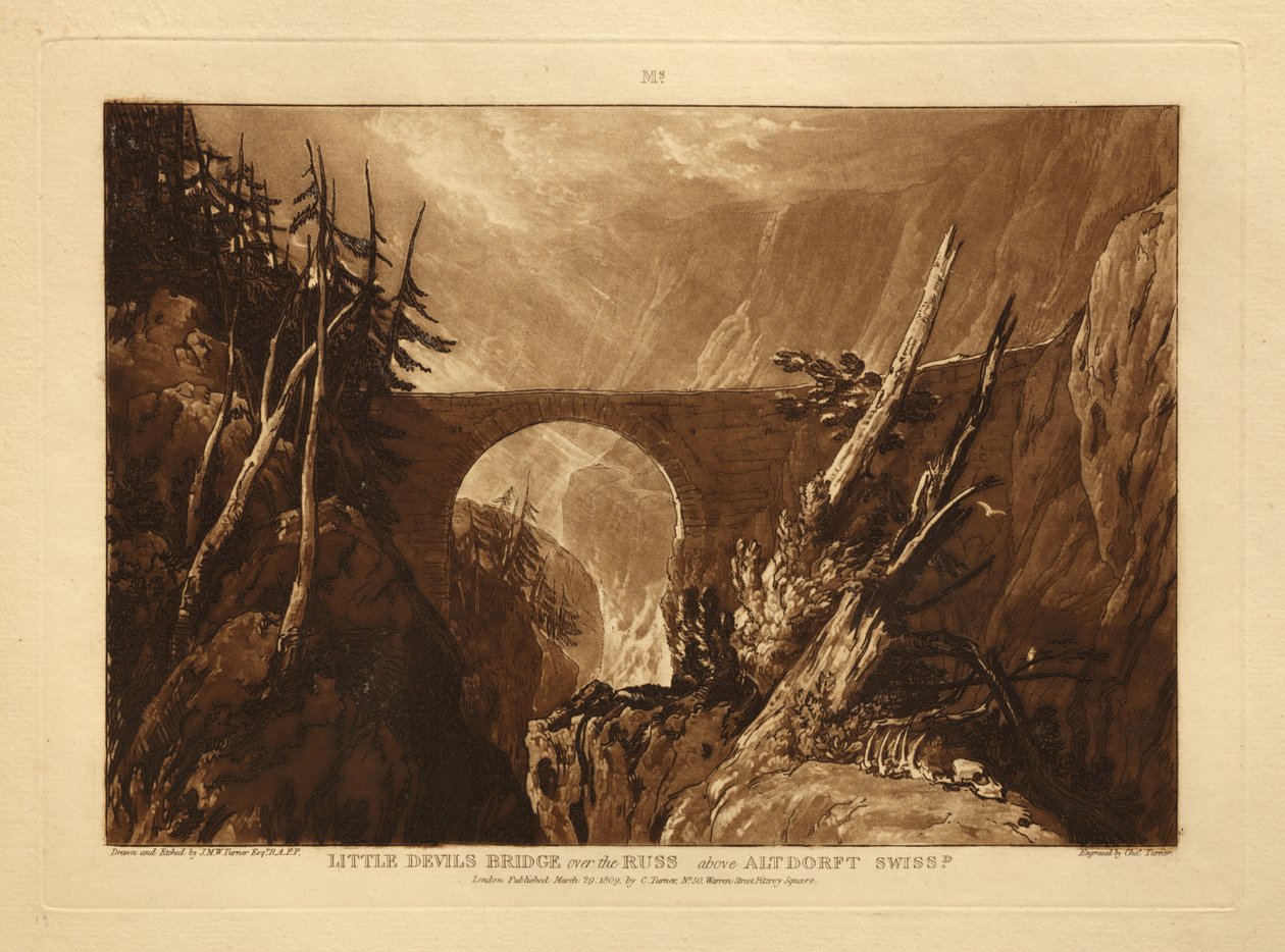 Pequena Ponte do Diabo de Joseph Mallord William Turner