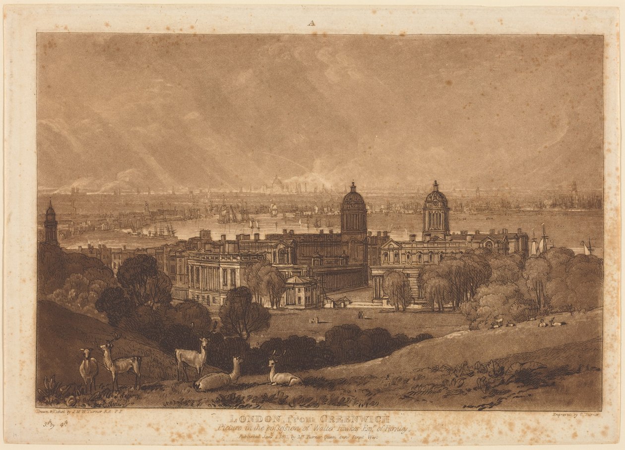 Londres vista de Greenwich de Joseph Mallord William Turner