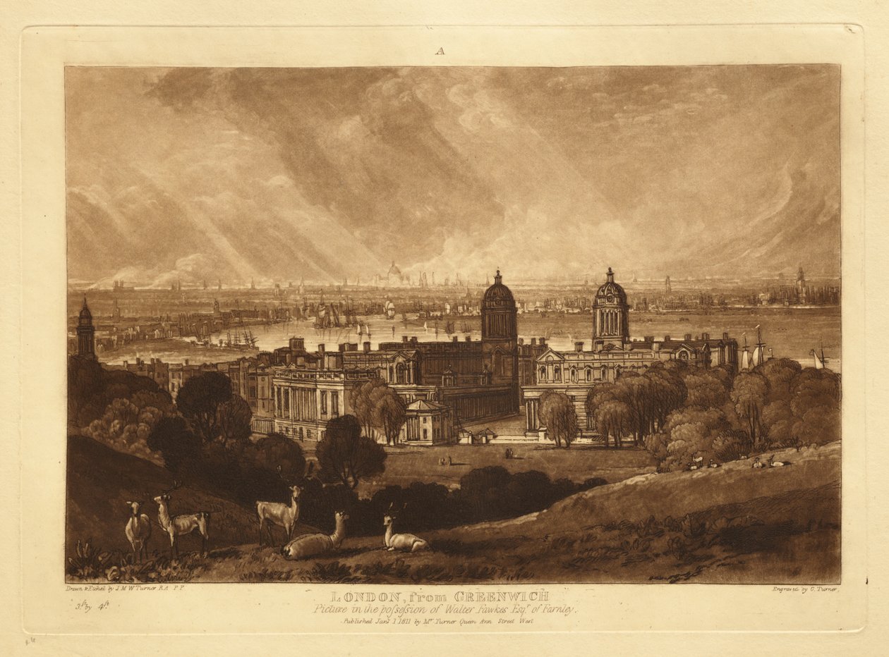 Londres vista de Greenwich de Joseph Mallord William Turner