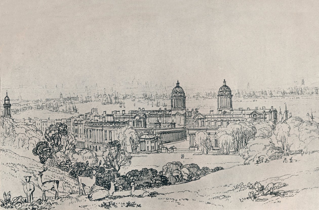 Londres do parque de Greenwich, c1809, 1923 de Joseph Mallord William Turner
