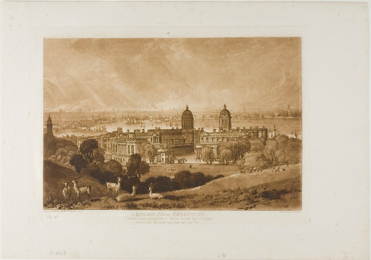 Londres de Greenwich, placa 26 de Liber Studiorum de Joseph Mallord William Turner