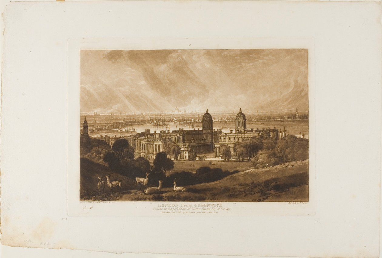 Londres de Greenwich, placa 26 de Liber Studiorum de Joseph Mallord William Turner