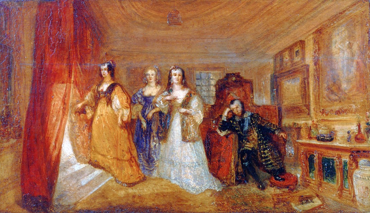 Lucy, condessa de Carlisle, e Dorothy Percys Visita ao Pai Lord Percy ..., c1831 de Joseph Mallord William Turner