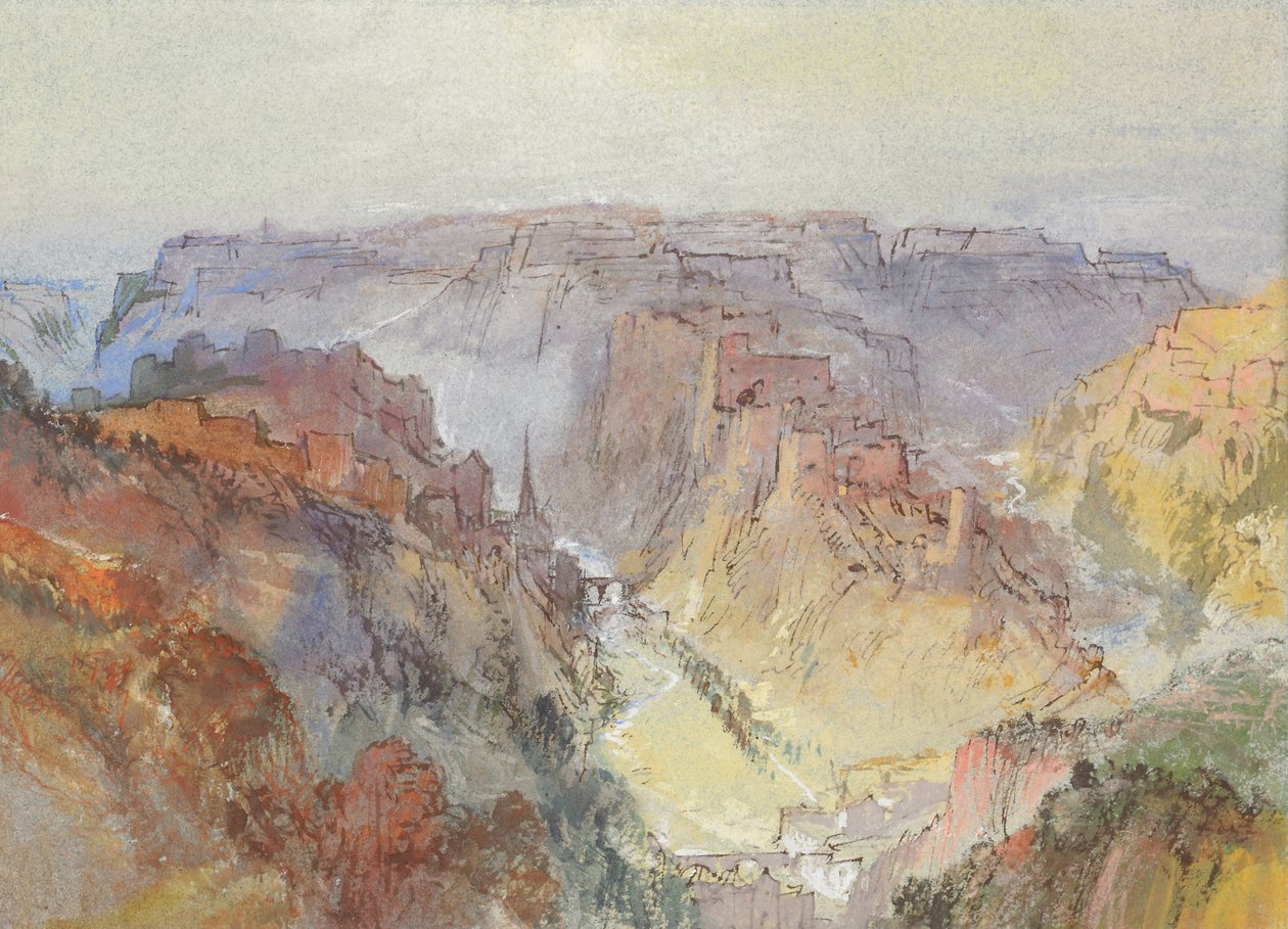 Cidade de Luxemburgo do Fetschenhof, 1839-1840. de Joseph Mallord William Turner