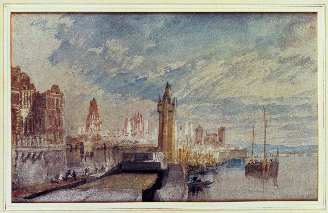 Mainz no Reno de Joseph Mallord William Turner