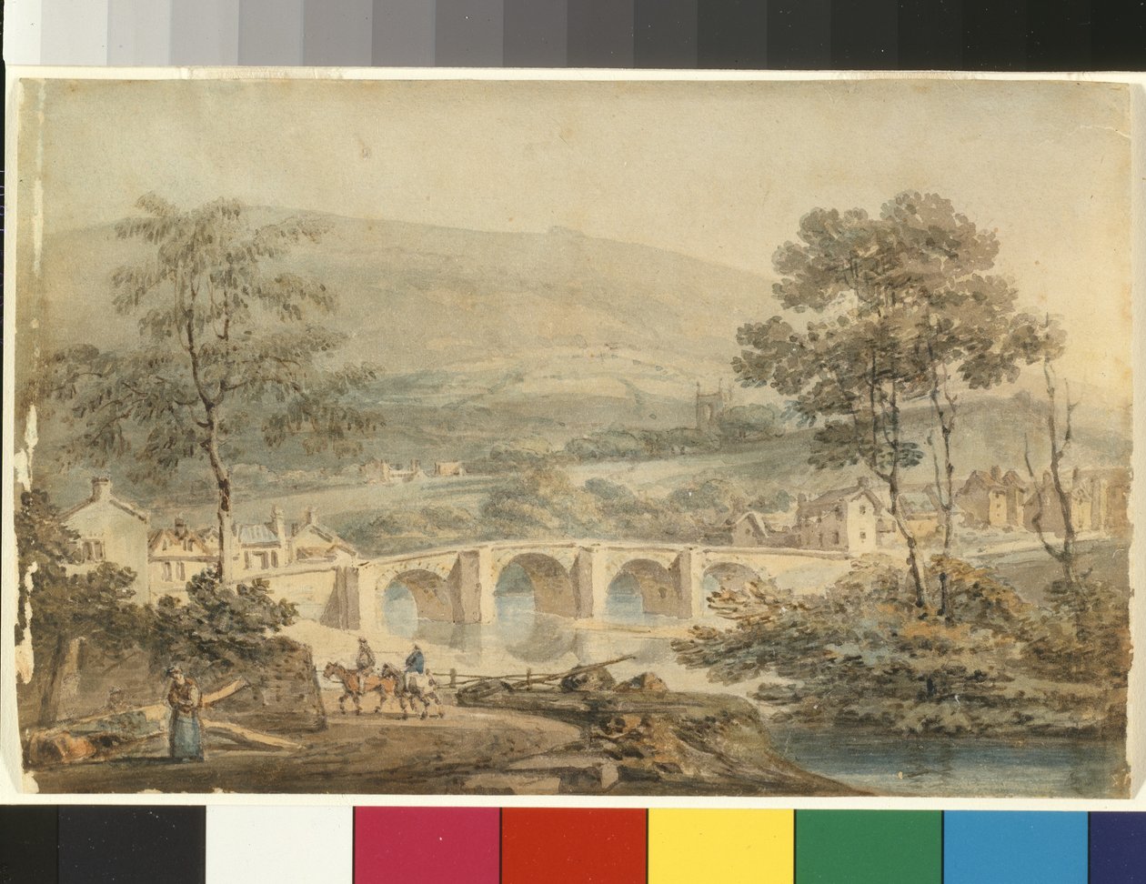 Fechadura (aguarela sobre lápis sobre papel branco) de Joseph Mallord William Turner